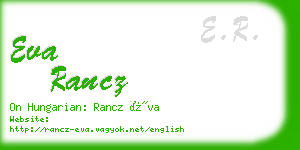 eva rancz business card